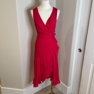 HAUTE HIPPIE Bright Pink wrap dress